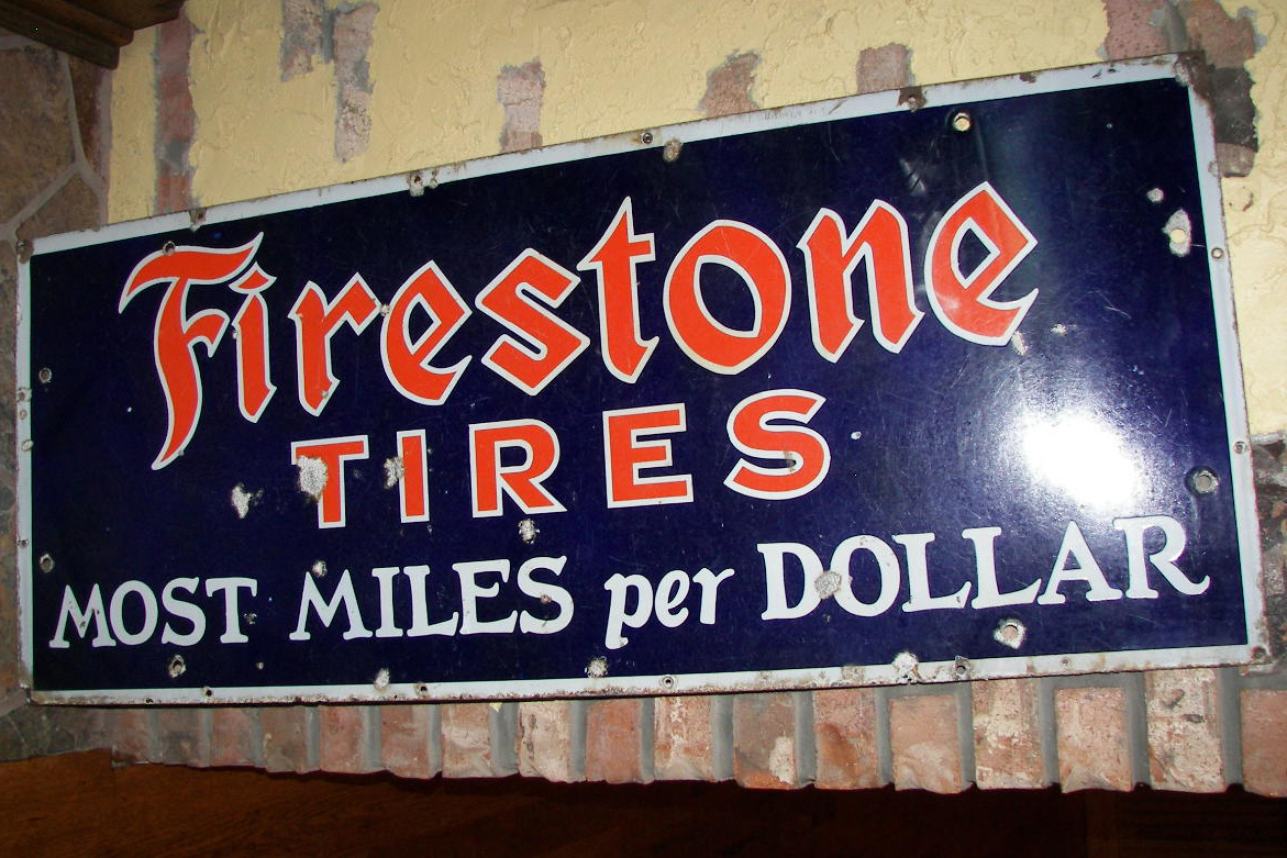 0th Image of a N/A FIRESTONE TIRES METAL SIGN