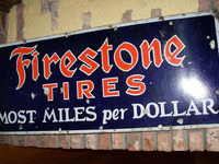 Image 1 of 1 of a N/A FIRESTONE TIRES METAL SIGN