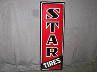 Image 1 of 1 of a N/A STAR TIRES METAL SIGN