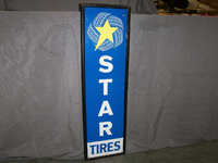 Image 1 of 1 of a N/A STAR TIRES METAL SIGN