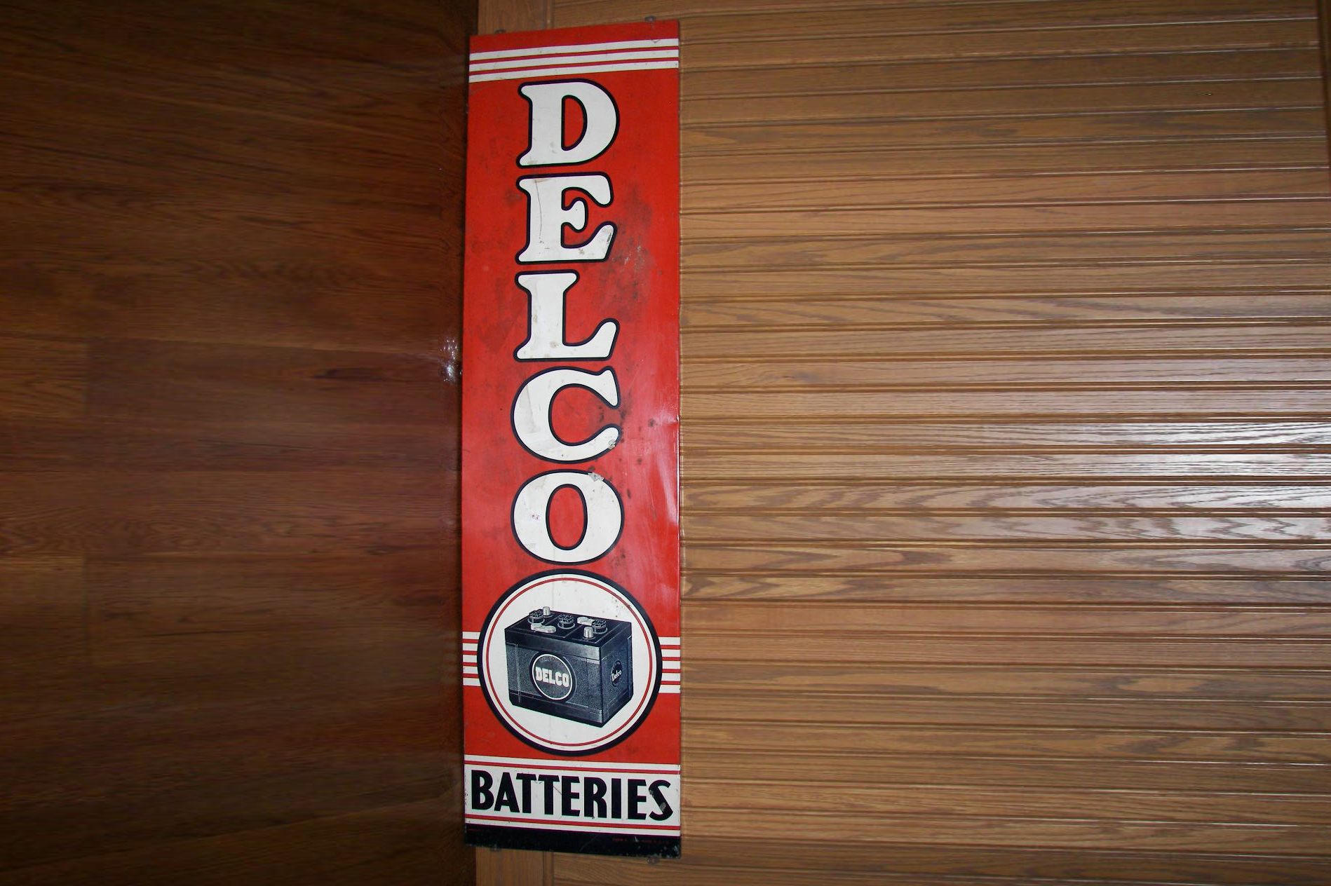 0th Image of a N/A DELCO BATTERIES METAL SIGN