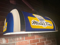 Image 1 of 2 of a 1997 MILLER TIME POOL TABLE LIGHT