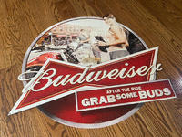 Image 1 of 2 of a 2012 BUDWEISER SIGN GRAB SOME BUDS