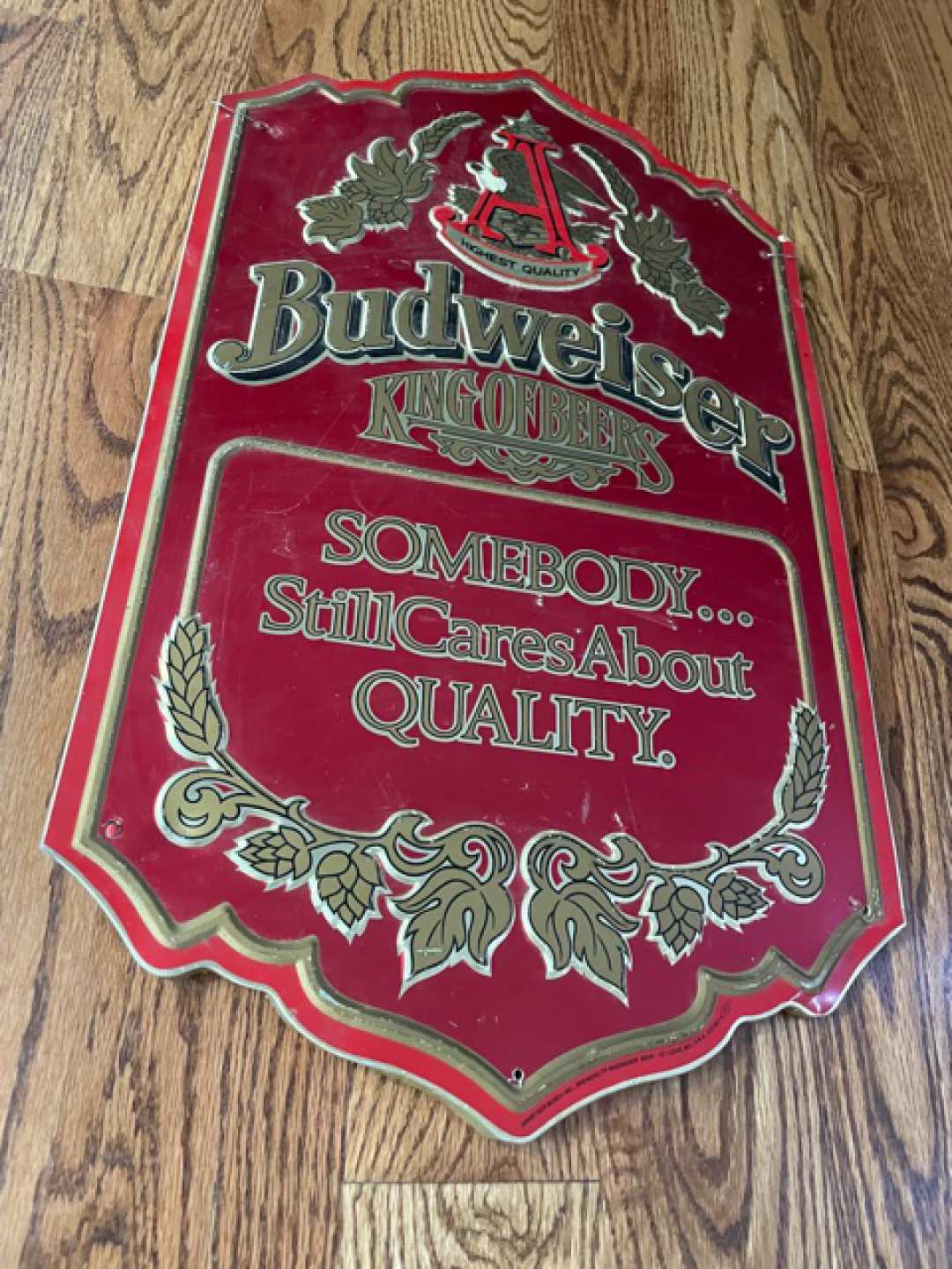 0th Image of a N/A KING OF BEERS EMBOSSED METAL SIGN