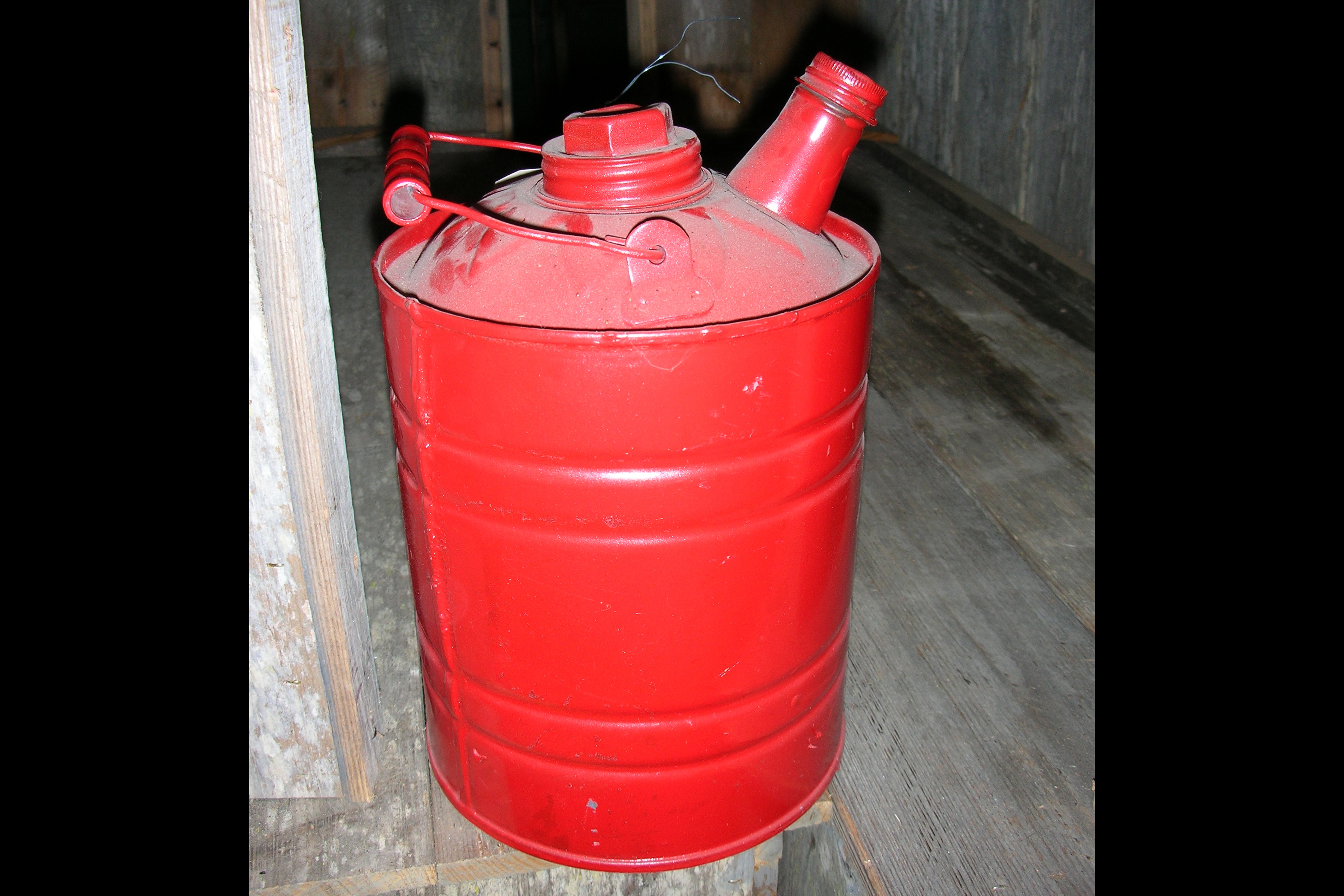 0th Image of a N/A RED GASOLINE CAN WITH SPOUT AND LID