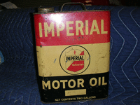 Image 1 of 1 of a N/A IMPERIAL REFINERIES MOTOR OIL CAN