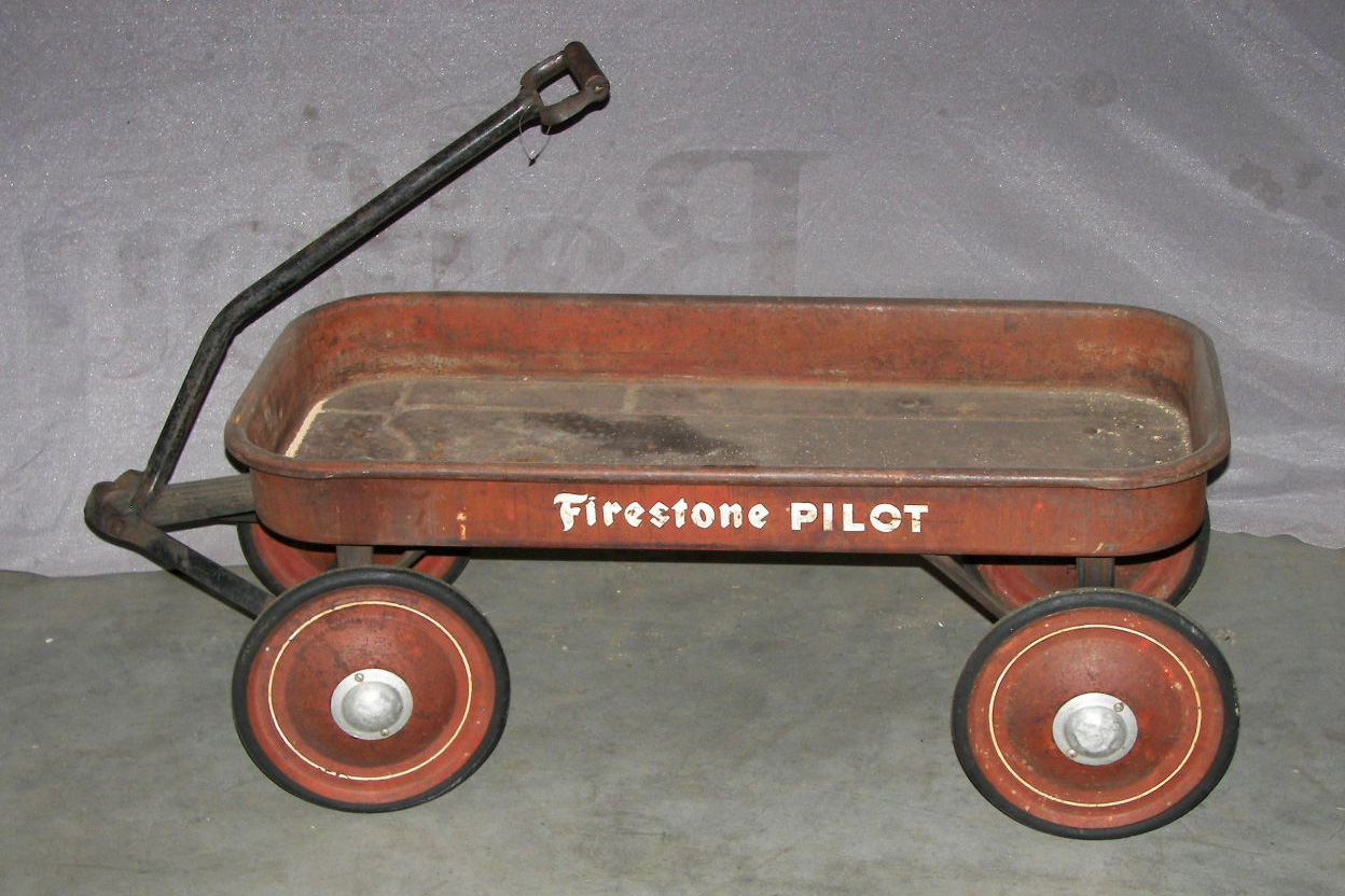 0th Image of a N/A FIRESTONE PILOT METAL PULL WAGON