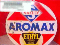 Image 1 of 1 of a N/A SKELLY AROMAX ETHYL METAL SIGN