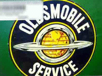 Image 1 of 1 of a 1950 OLDSMOBILE METAL SERVICE SIGN