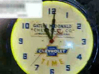 Image 1 of 1 of a 1940 CHEVROLET NEON CLOCK