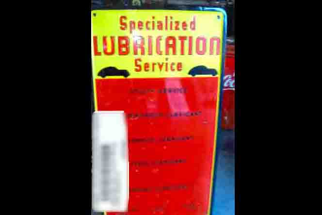 0th Image of a N/A SPECIALIZED LUBE METAL SIGN