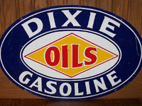 Image 1 of 1 of a N/A DIXIE GASOLINE OILS METAL SIGN