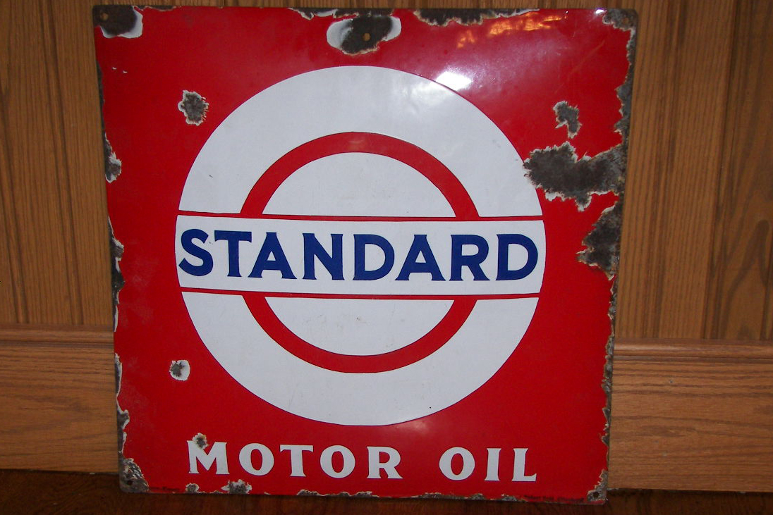 0th Image of a N/A STANDARD MOTOR OIL METAL SIGN