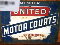 Image 1 of 1 of a N/A UNITED MOTOR COURTS METAL SIGN