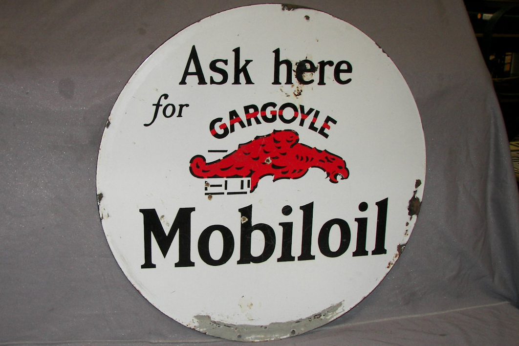 0th Image of a N/A MOBIL OIL LOLLIPOP METAL SIGN