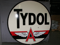Image 1 of 1 of a N/A TYDOL 'FLYING A' METAL SIGN