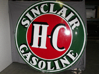 Image 1 of 1 of a N/A SINCLAIR GASOLINE METAL SIGN