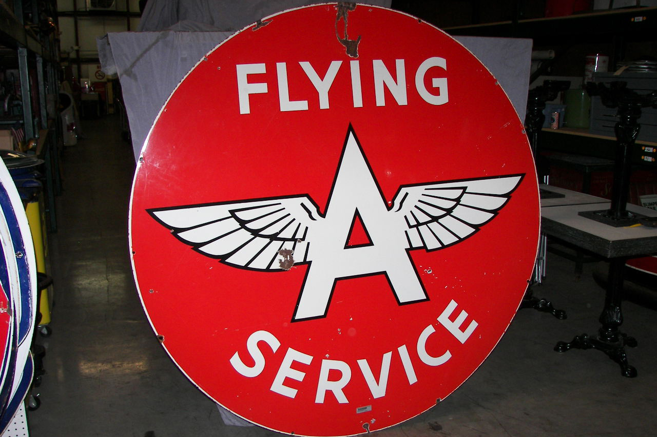 0th Image of a N/A FLYING A SERVICE METAL SIGN