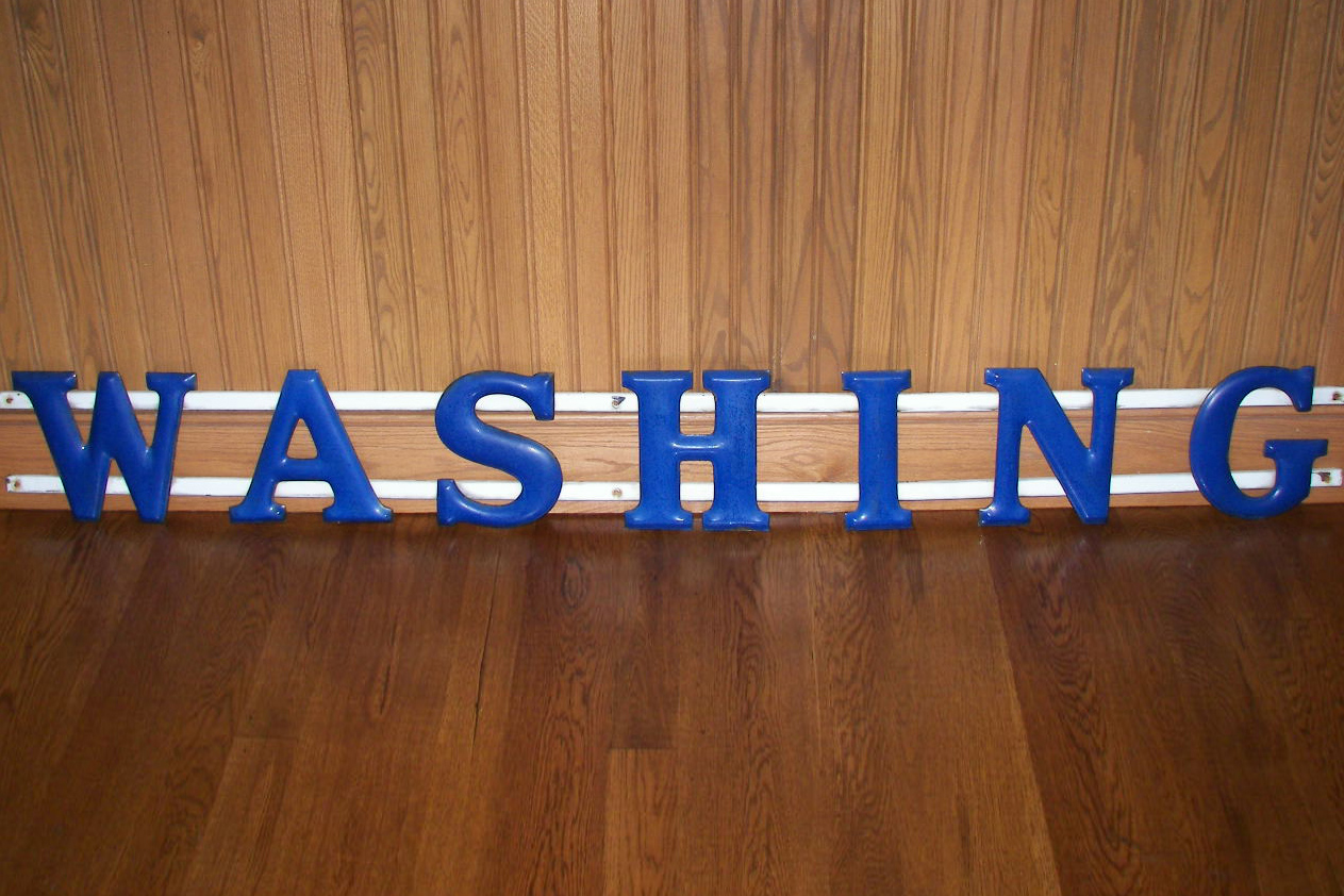 0th Image of a N/A WASHING SIGN BLUE LETTER