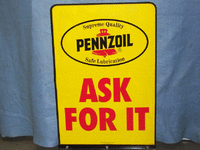 Image 1 of 1 of a N/A PENNZOIL STAND UP SIGN