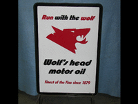 Image 1 of 1 of a N/A WOLF'S HEAD STAND UP SIGN