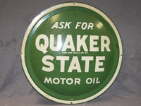 Image 1 of 1 of a N/A QUAKER STATE OIL DOME SIGN