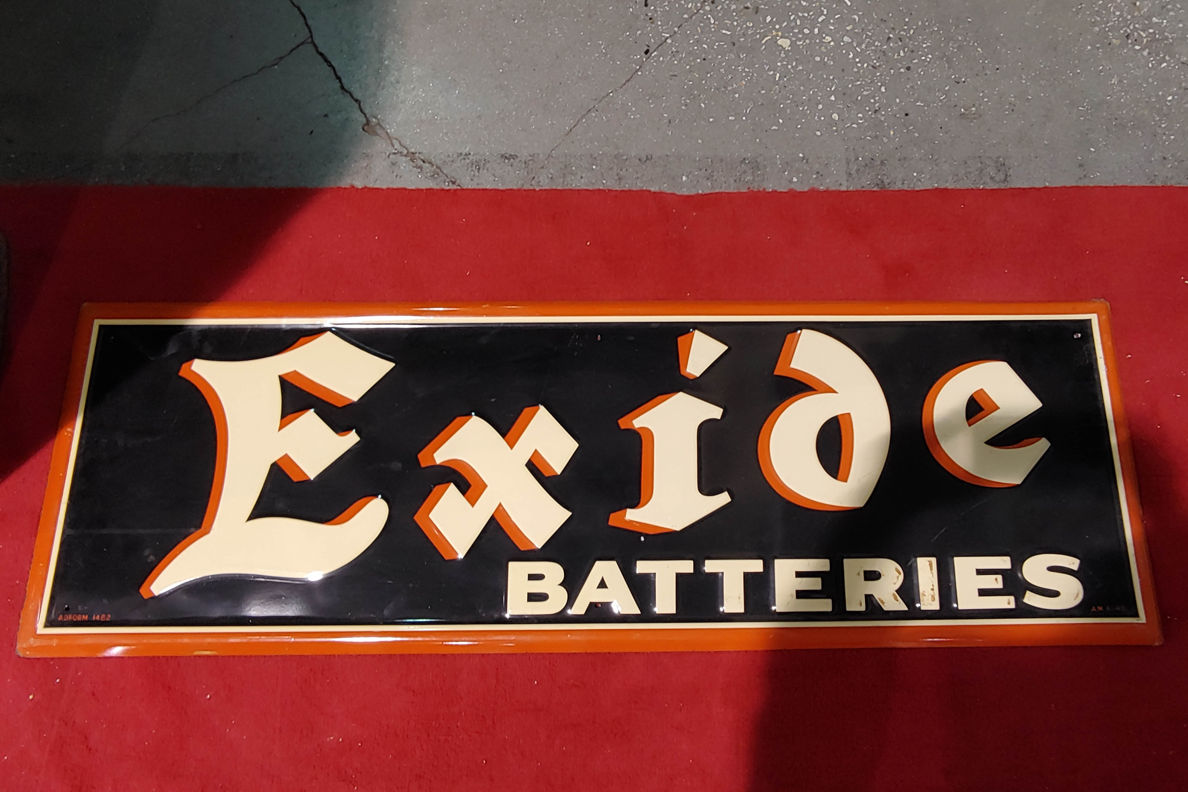 0th Image of a N/A EXIDE BATTERIES METAL SIGN