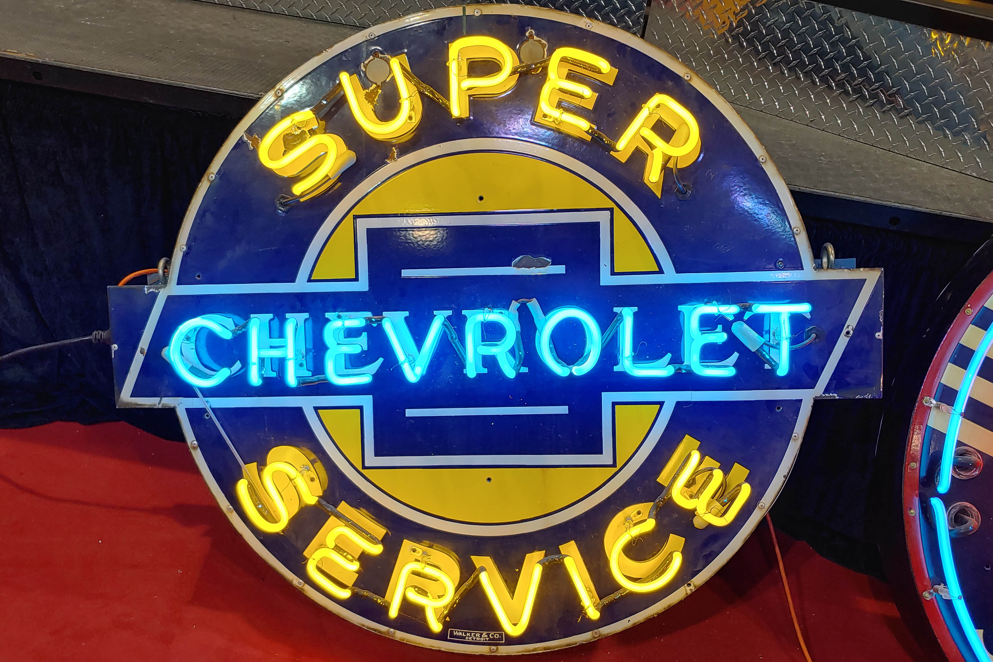 0th Image of a N/A CHEVROLET SERVICE RND NEON SIGN