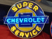 Image 1 of 1 of a N/A CHEVROLET SERVICE RND NEON SIGN