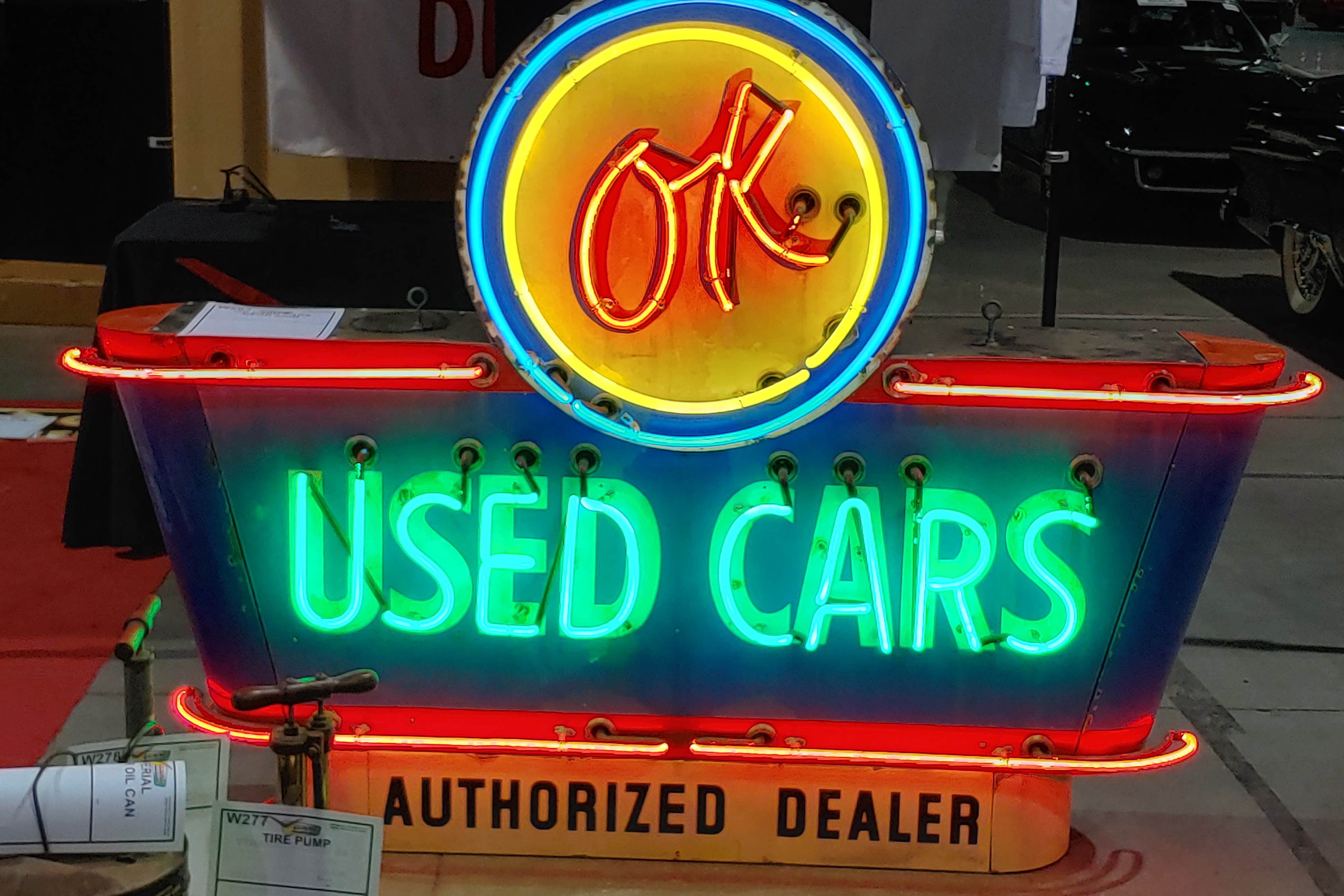 0th Image of a N/A OK USED CARS NEON SIGN