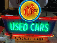 Image 1 of 1 of a N/A OK USED CARS NEON SIGN