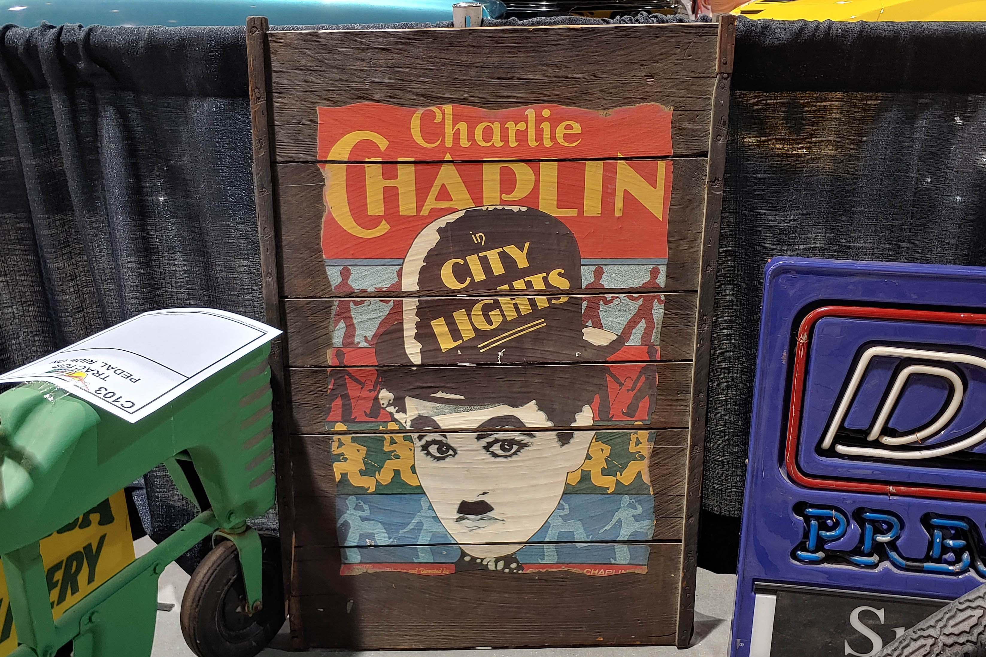 0th Image of a N/A SIGN CHARLIE CHAPLIN WOOD