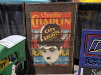 Image 1 of 1 of a N/A SIGN CHARLIE CHAPLIN WOOD