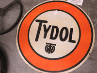 Image 1 of 1 of a N/A TYDOL SIGN ORANGE AND WHITE