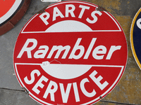 Image 1 of 1 of a N/A RAMBLER PARTS SERVICE RED & WHITE