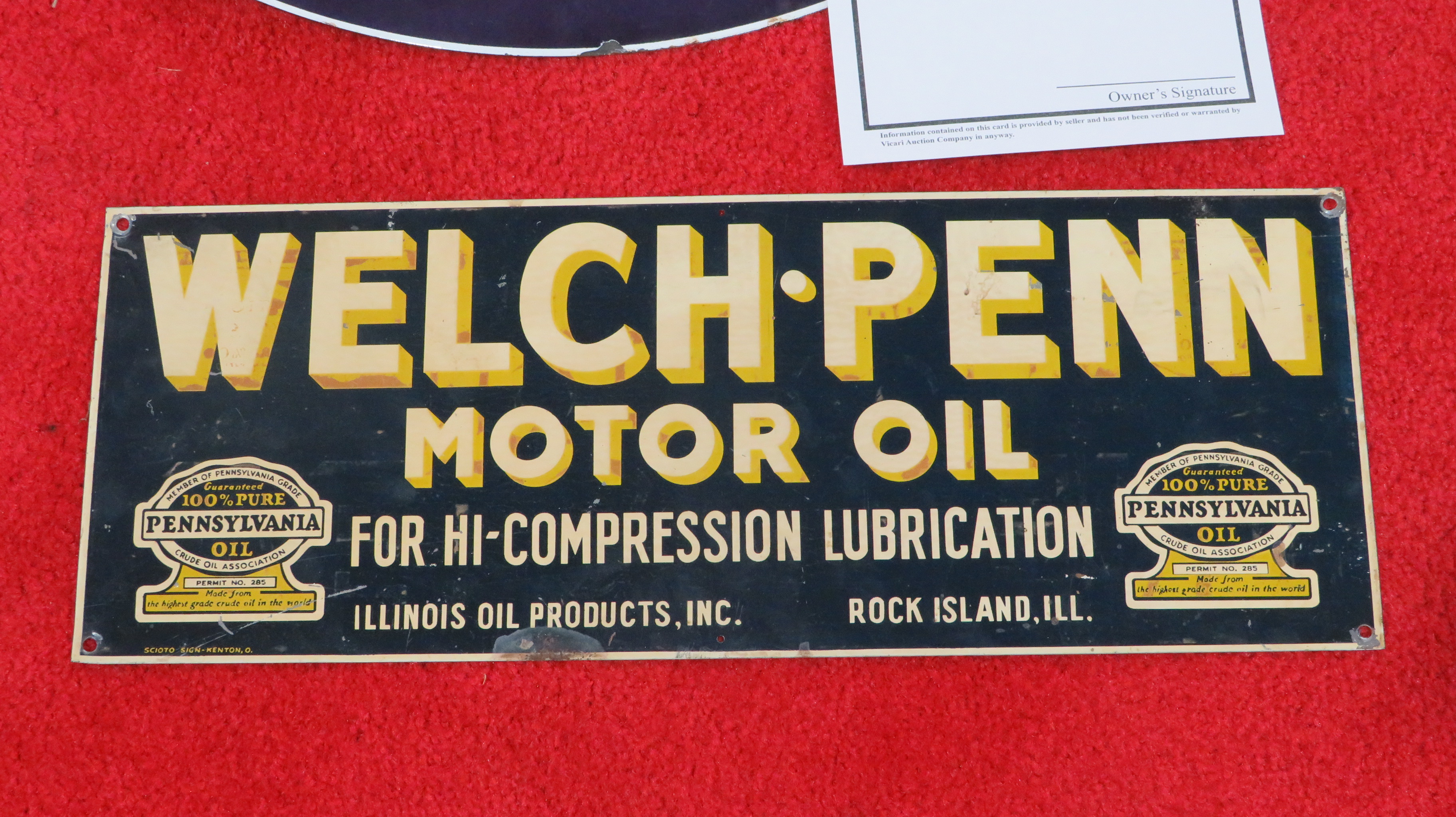 0th Image of a N/A WELCH-PENN MOTOR OIL