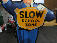 Image 1 of 1 of a N/A SLOW SCHOOL ZONE W/STAND
