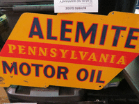 Image 1 of 1 of a N/A METAL SIGN ALEMITE PENNSYLVANIA MOTOR OIL