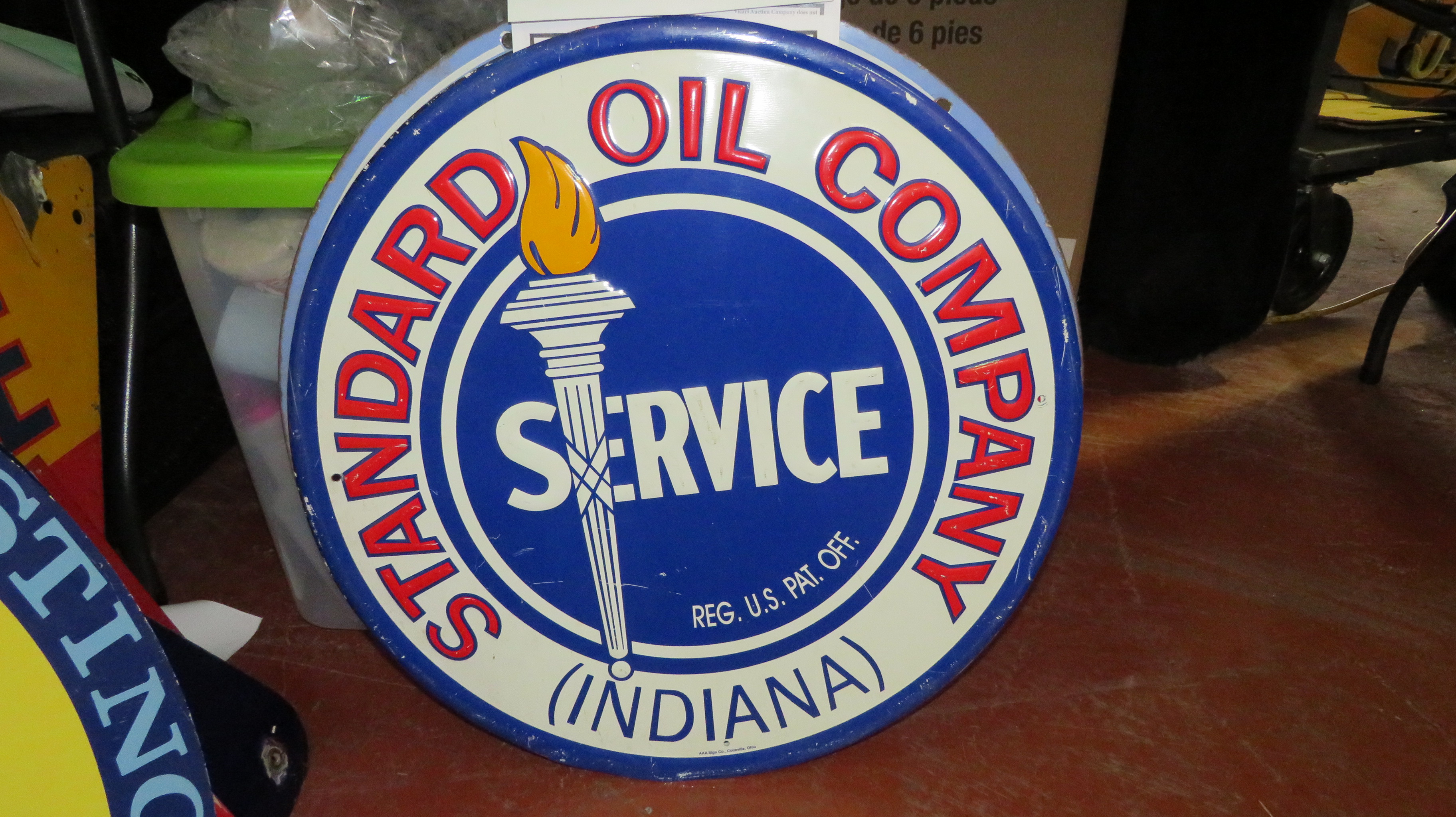 0th Image of a N/A METAL SIGN STANDARD OIL COMPANY INDIANA