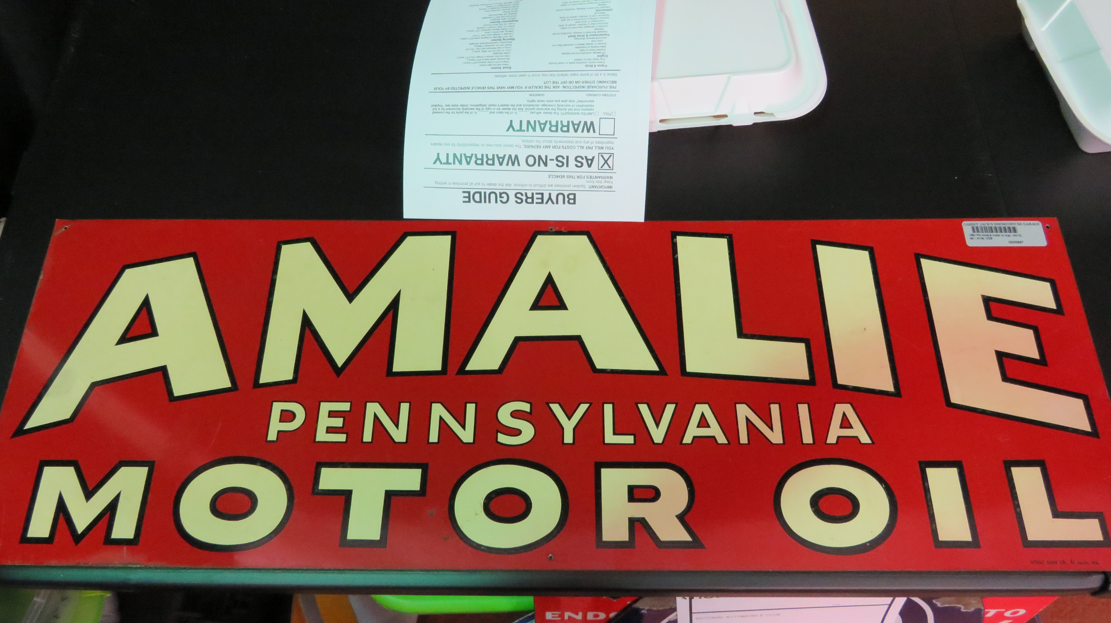 0th Image of a N/A METAL SIGN AMALIE PENNSYLVANIA MOTOR OIL