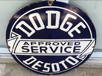 Image 1 of 1 of a N/A DODGE DESOTO SERVICE SIGN