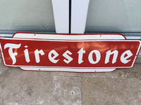 Image 1 of 1 of a N/A FIRESTONE SIGN RED/WHITE