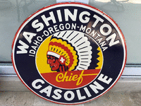 Image 1 of 1 of a N/A WASHINGTON GASOLINE SIGN