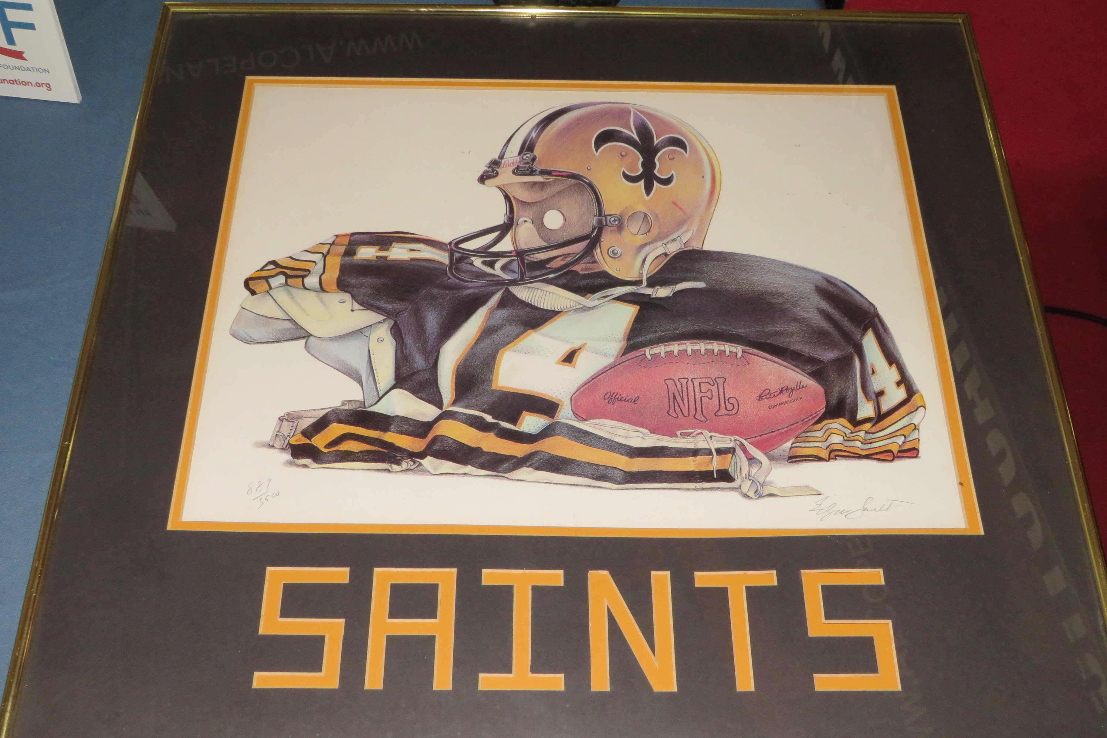 0th Image of a N/A SAINTS FRAMED SIGNED AND NUMBERED