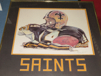 Image 1 of 1 of a N/A SAINTS FRAMED SIGNED AND NUMBERED