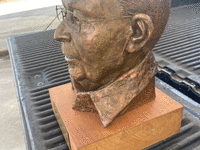 Image 3 of 3 of a N/A BRONZE BUST ARTHER STONE