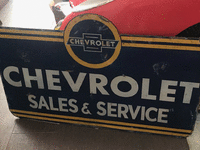 Image 1 of 2 of a N/A CHEVROLET SALES AND SERVICE SIGN