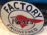 Image 1 of 1 of a N/A PONTIAC FACTORY ENGINEERED PARTS SIGN