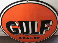 Image 1 of 1 of a N/A GULF DEALER SIGN