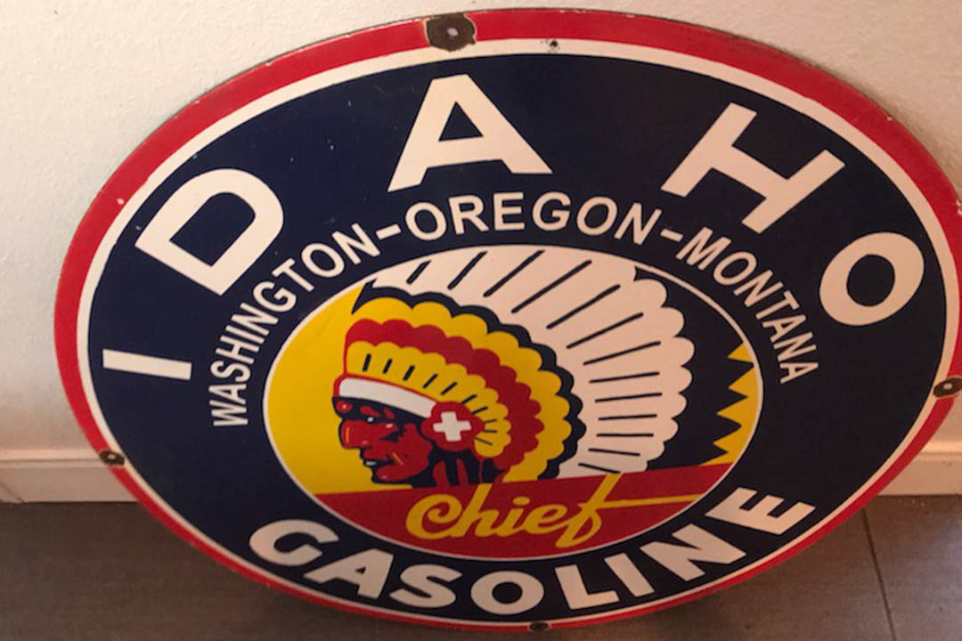 0th Image of a N/A IDAHO INDIAN GASOLINE MOTOR OILS SIGN